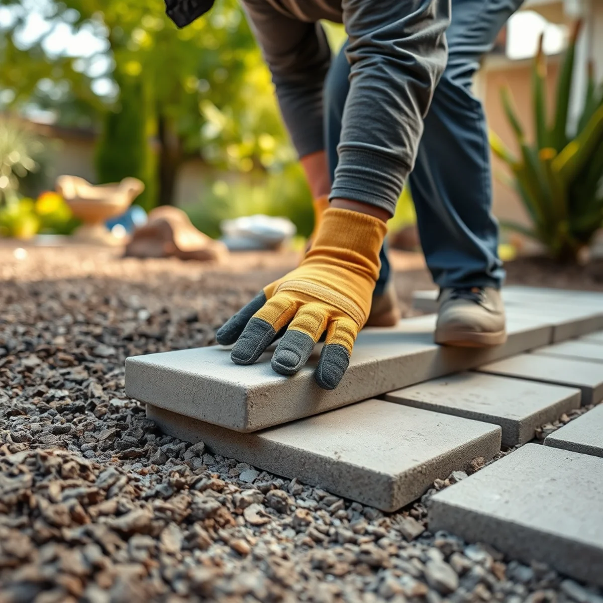 Paver Patios & Hardscaping project underway at an Appleton, WI property