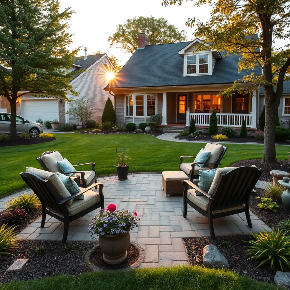 Completed landscaping project at a satisfied Fox Cities homeowner's property