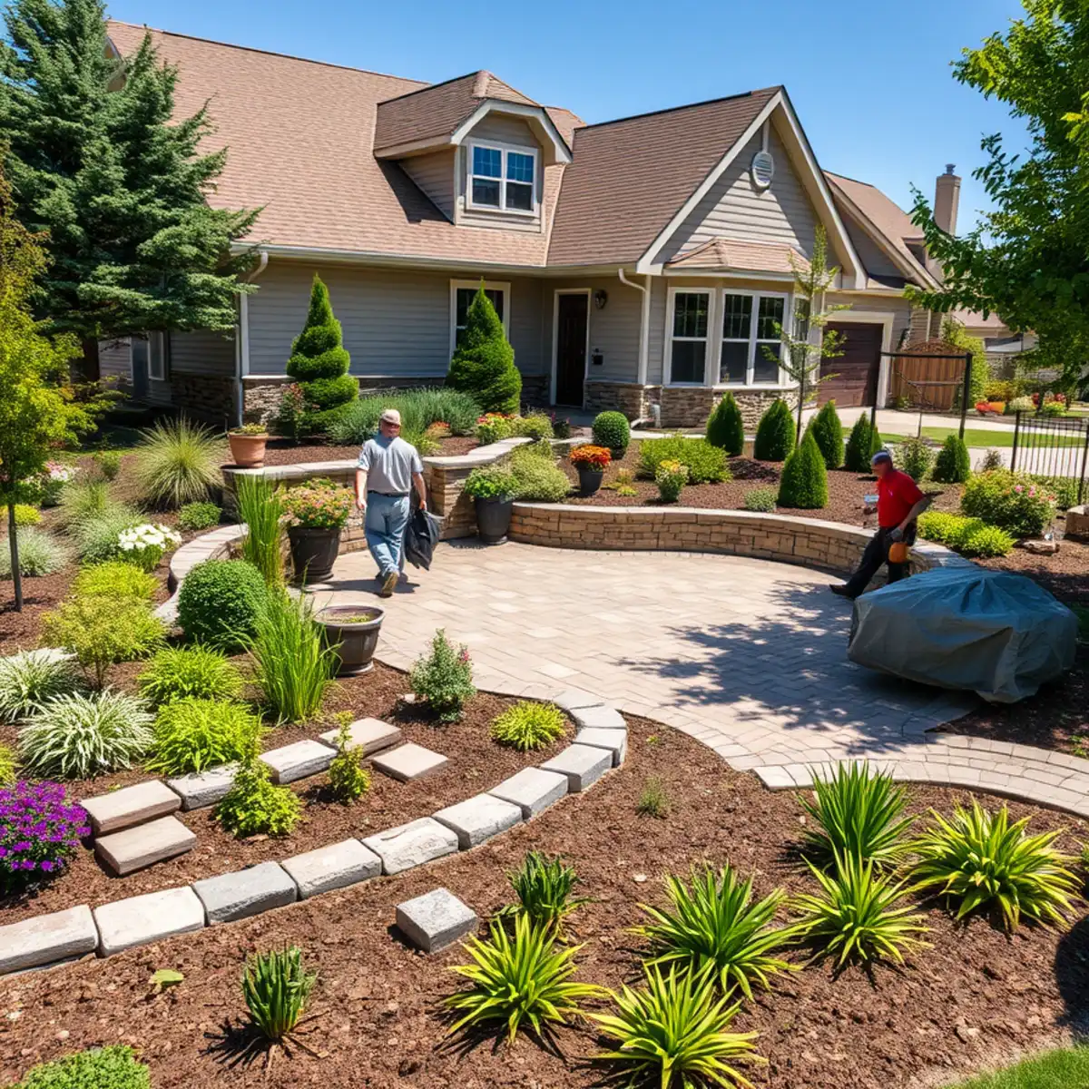 Landscaped subdivision home in Buchanan, WI