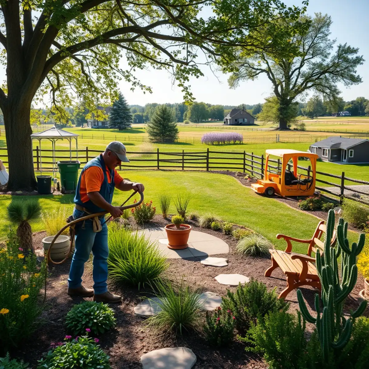 Rural landscaped property in Cicero, WI