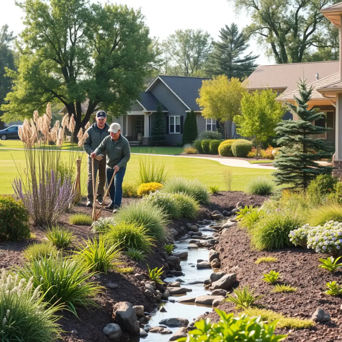 Rural landscaped home in Deer Creek, WI