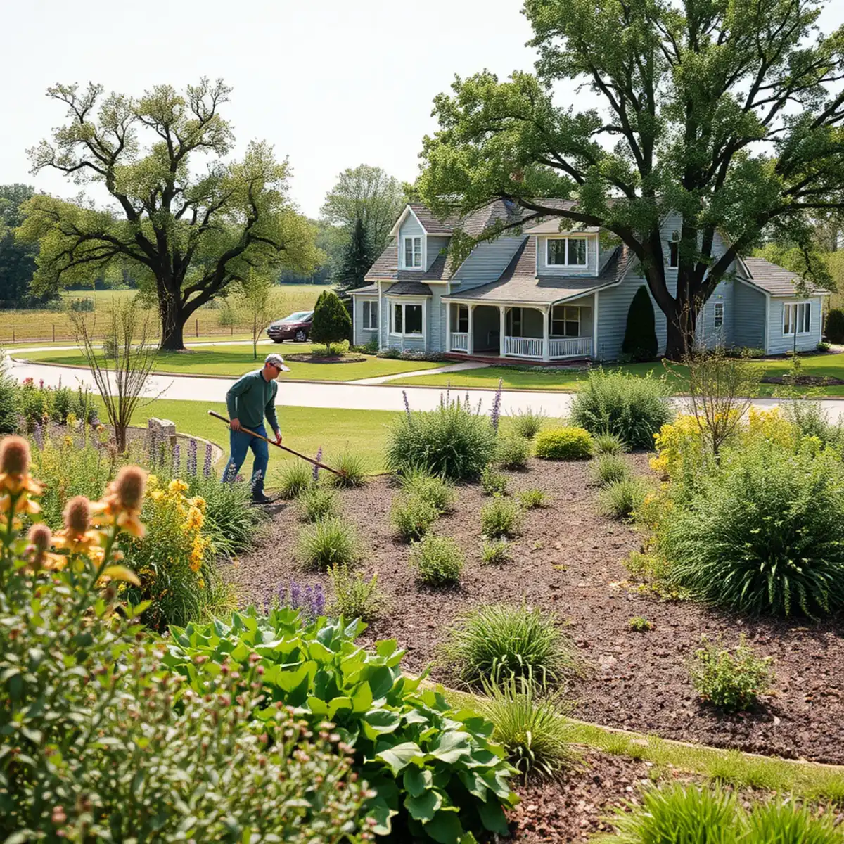 Rural landscaped home in Forest Junction, WI