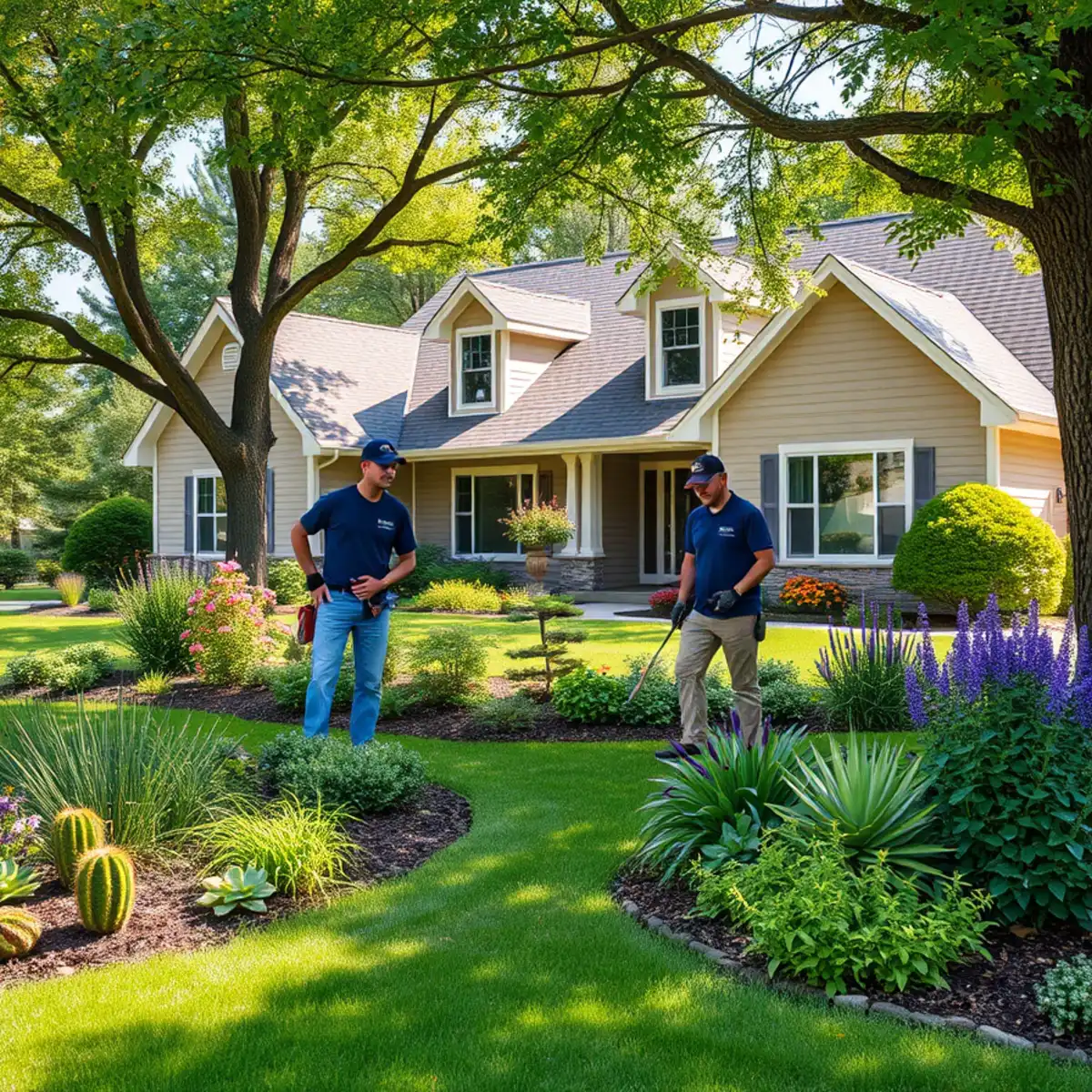 Landscaped home near Black Otter Lake in Hortonia, WI