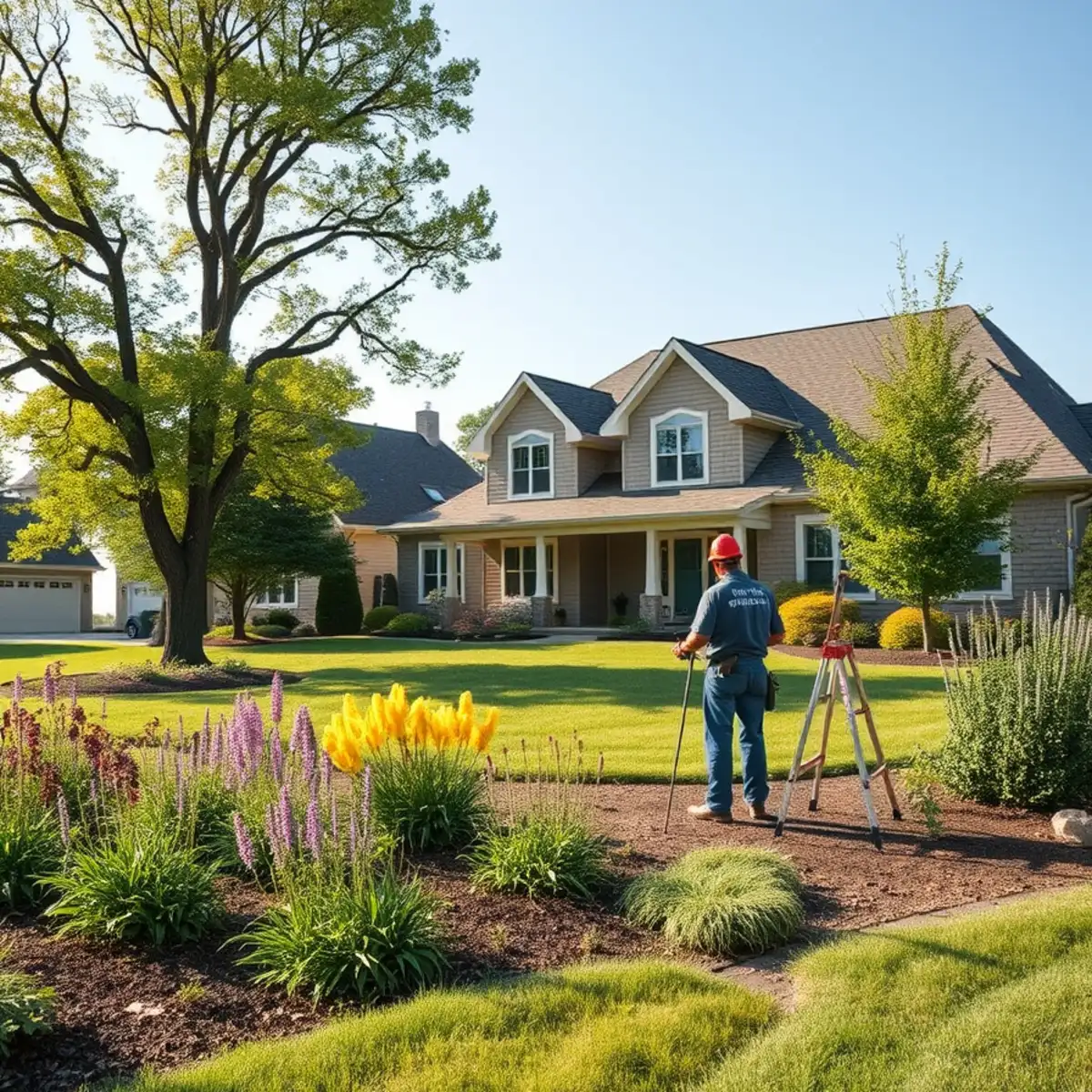 Landscaped village home in Hortonville, WI
