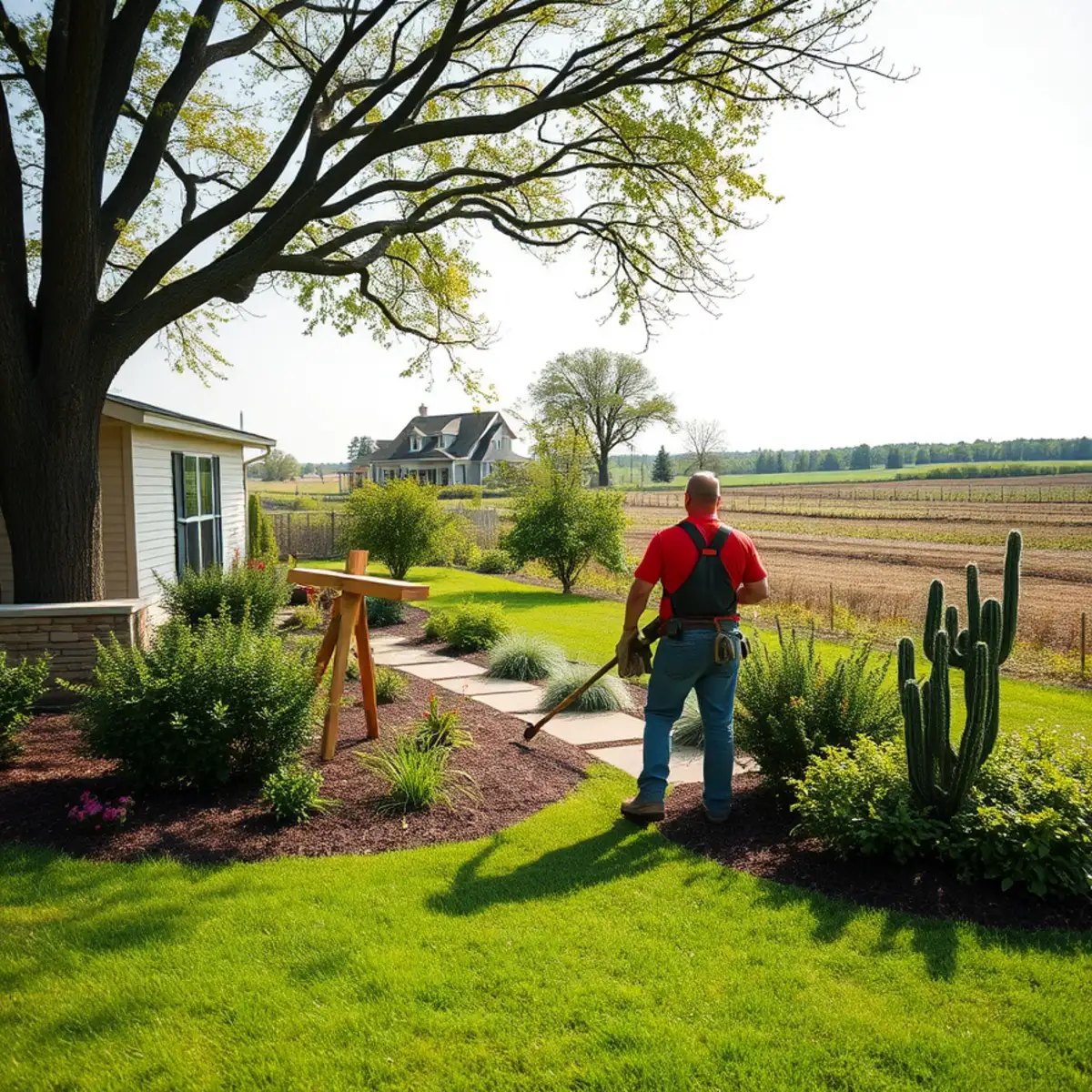 Rural landscaped property in the Leeman, WI area