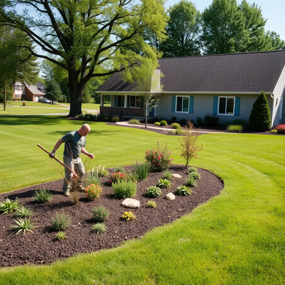 Rural landscaped home in Nichols, WI