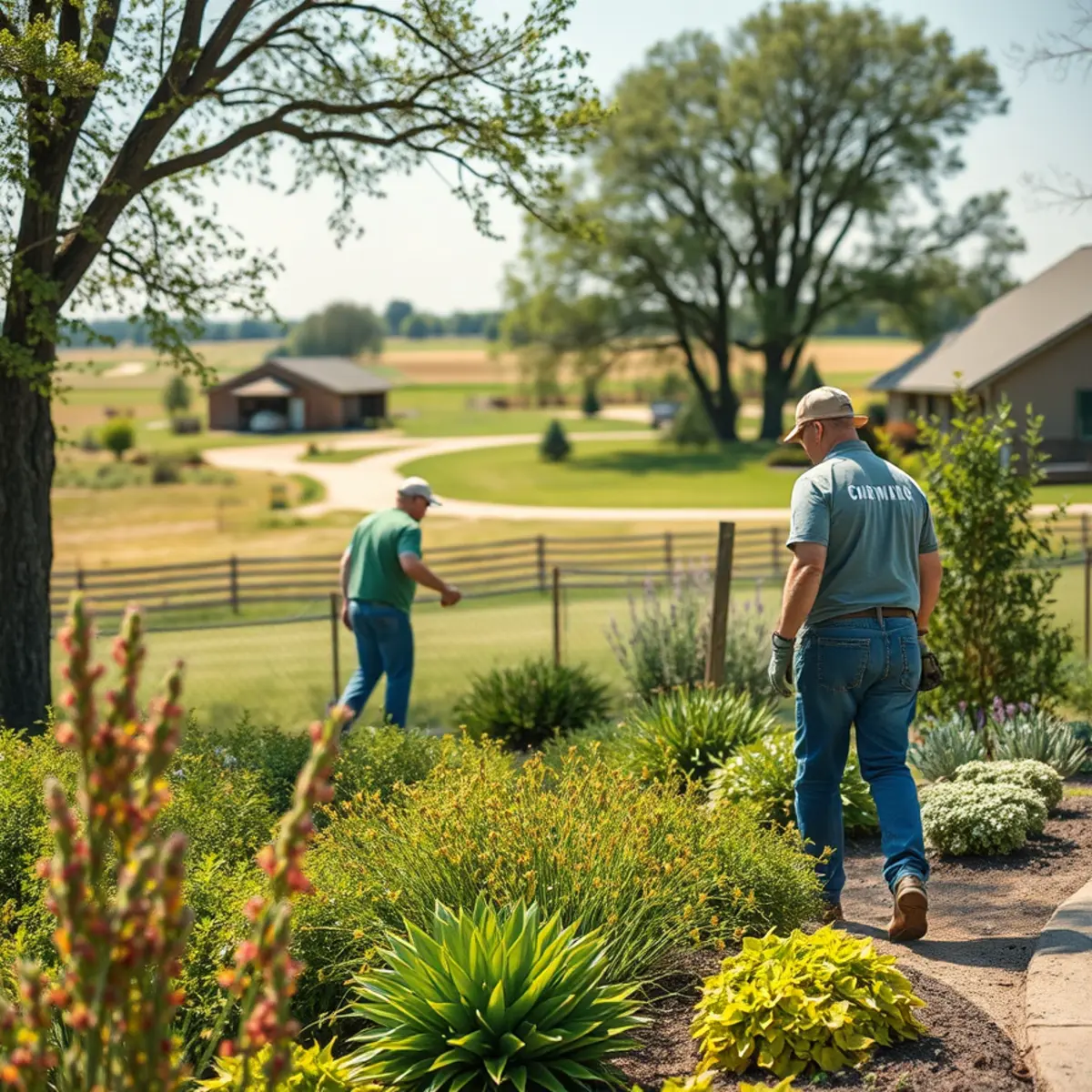 Rural landscaped home in the Town of Osborn, WI