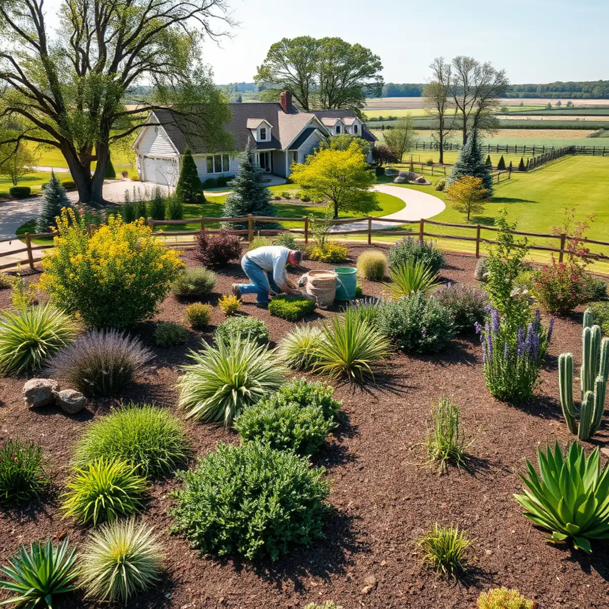 Rural landscaped home in the Sugar Bush, WI area