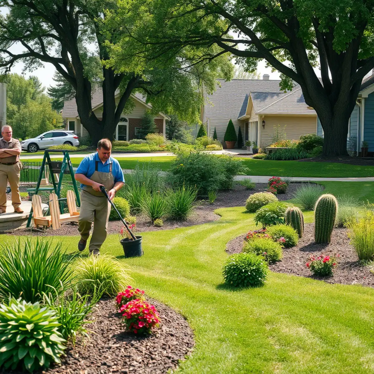 Rural landscaped home in the Town of Vandenbroek, WI