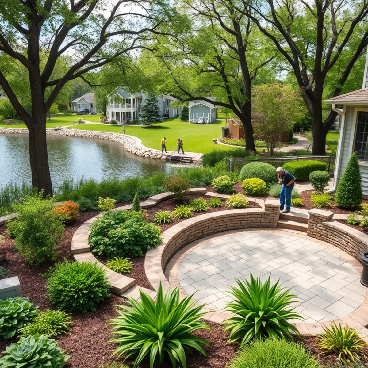Landscaped Fox River home in Wrightstown, WI